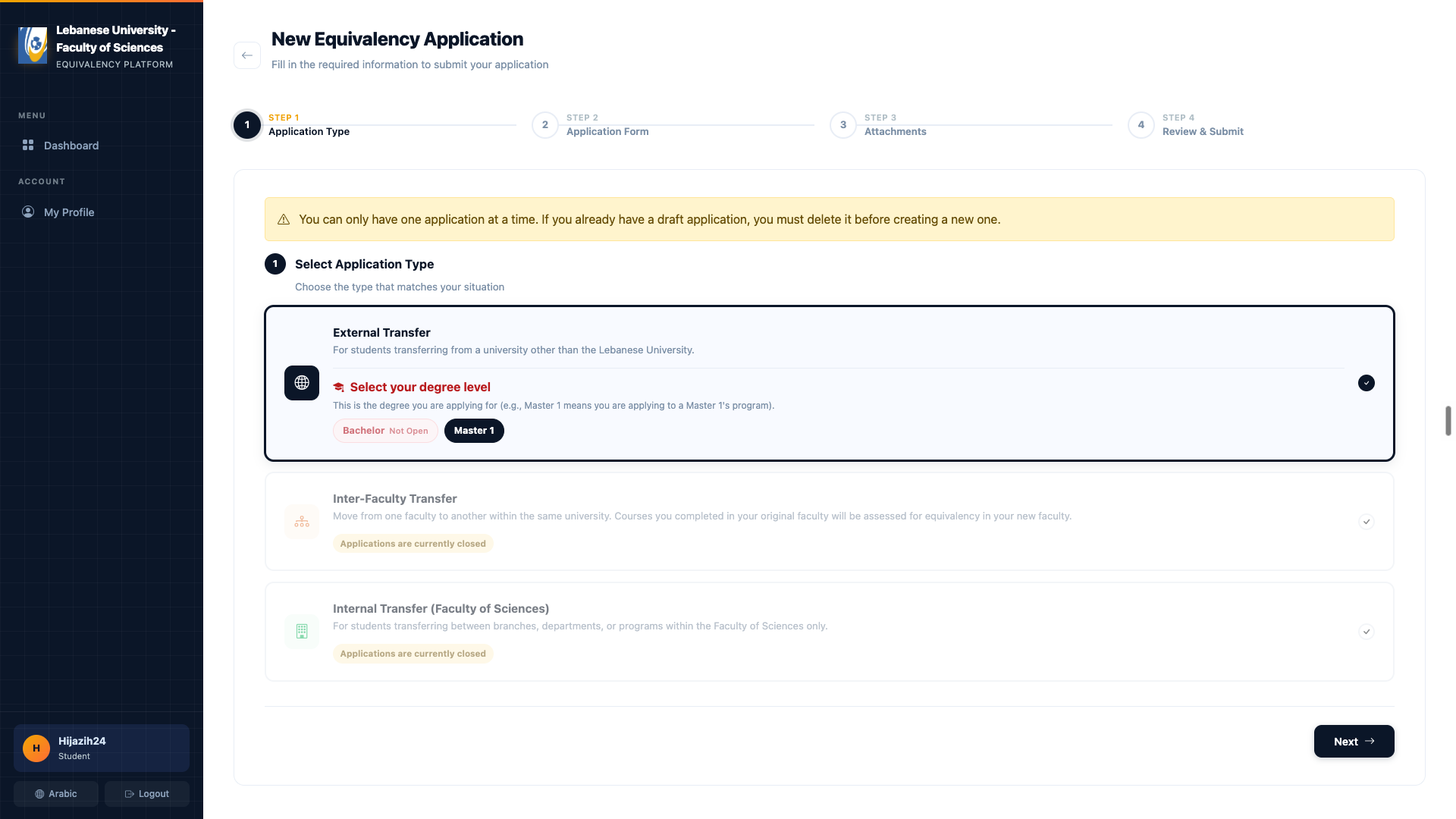 University Equivalency System